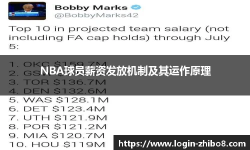NBA球员薪资发放机制及其运作原理