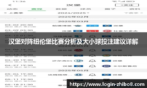 汉堡对阵纽伦堡比赛分析及大小球投注建议详解