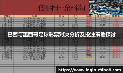 巴西与墨西哥足球彩票对决分析及投注策略探讨